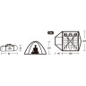 Палатка NATUREHIKE P-SERIES NH18Z033-P 210T/65D, трехместная, светло-зеленая 6975641887492